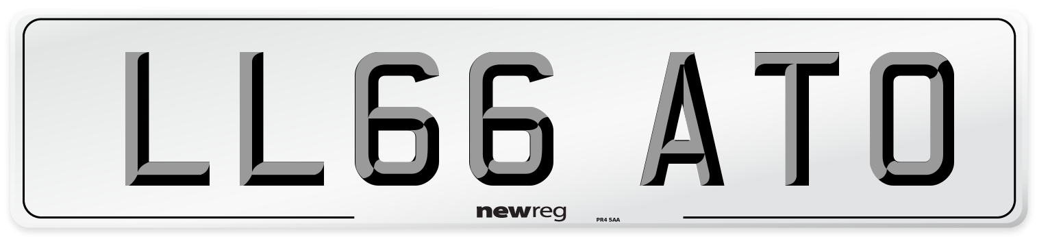 LL66 ATO Number Plate from New Reg